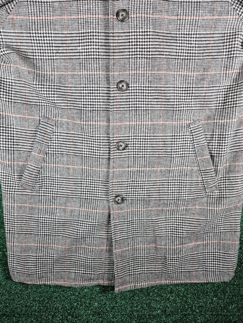 NWT Goodfellow & Co Glen Plaid Overcoat Trench / Mens Size Large - Picture 7 of 14